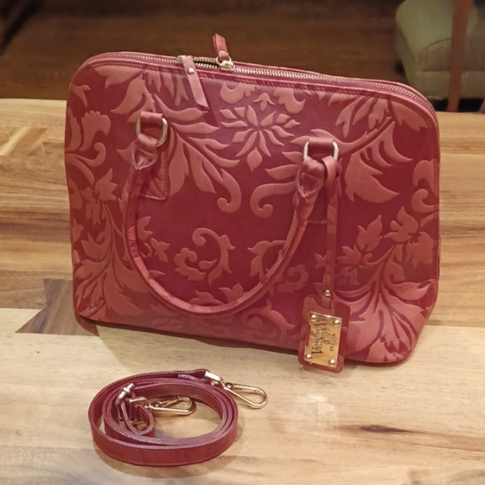 Valentina Italian Red Leather Purse NWT